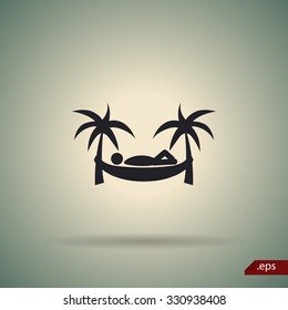 Man in hammock icon