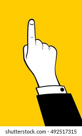 Man hand calling waiter