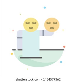 Man, Hand, Emojis, Healthcare Abstract Flat Color Icon Template