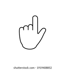 Man hand finger line icon. Vector sign on white background