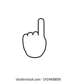 Man hand finger line icon. Vector sign on white background