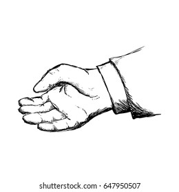 man hand gesture hand drawn