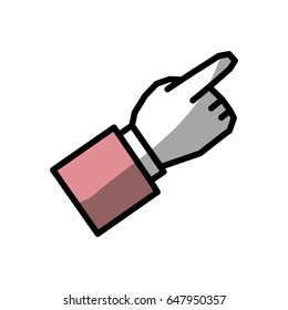 man hand gesture line icon