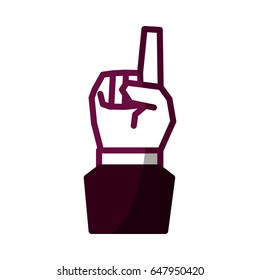 man hand gesture line icon
