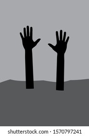 Man hand helping concept with the sea