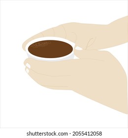 Man hand holding a cup.Concept. 