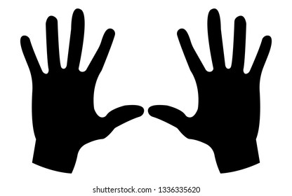 Man hand Icon. Arm logo and banner. Simple Vector Illustration.