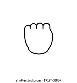 Man hand line icon. Vector Fist sign on white background