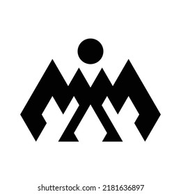 Man hand power logo, icon design vector