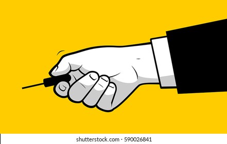 Man hand using vehicle remote lock control