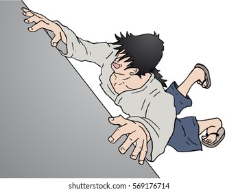 Man handing illustration