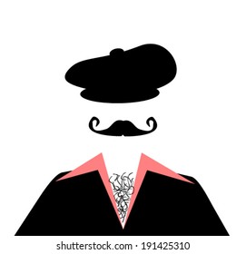 man with handlebar mustache wearing seventies style fashion 