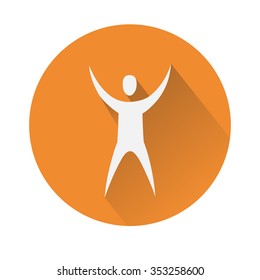 Man with hands in the air