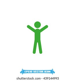 Man hands up icon vector illustration eps10