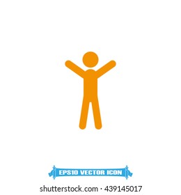 Man hands up icon vector illustration eps10