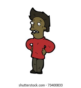 Mann mit Hüftkartoon