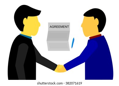 Man - Handshake for Agreement 
