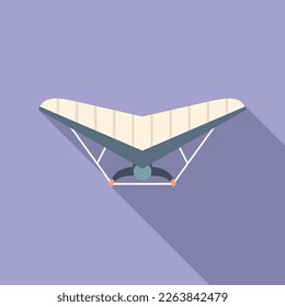 Man hang glider icon flat vector. Para air. Sky fly