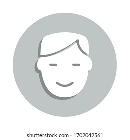 man, happy, client badge icon. Simple glyph, flat vector of Business icons for ui and ux, website or mobile application