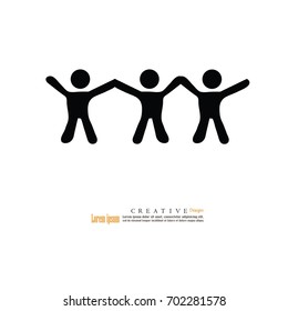 man happy Icon.vector illustration.