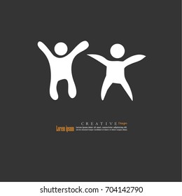 man happy Icon.vector illustration.