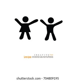 man happy Icon.vector illustration.