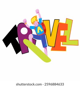A man happy with travel 