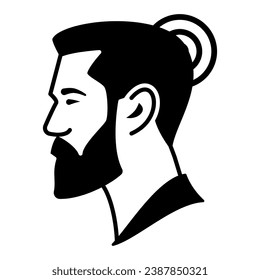 Man has headache solid icon, body pain concept, person has migraine vector sign on white background, glyph style icon for mobile concept and web design. Vector graphics