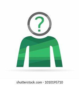 Man has a question in his had