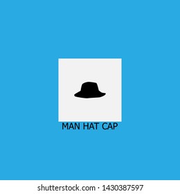 man hat cap icon sign signifier vector