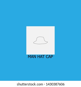 man hat cap icon sign signifier vector