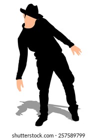 Man Hat Dancing Vector Stock Vector (Royalty Free) 257589799 | Shutterstock