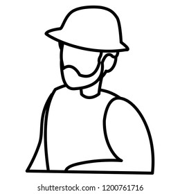 man and hat design