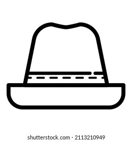 Man Hat Flat Icon Isolated On White Background