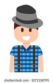 man with hat hipster style