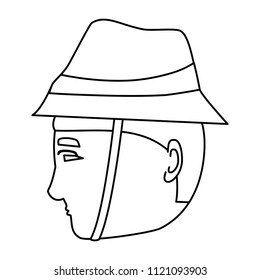 Man with hat icon