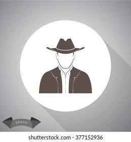 Man with hat icon