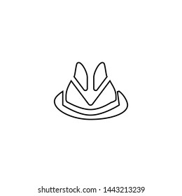 Man hat icon. Clothes accessories symbol