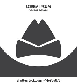 Man hat icon on the background