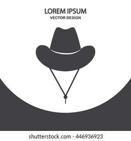 Man hat icon on the background