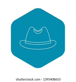 Man hat icon. Outline illustration of man hat vector icon for web