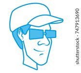 Man with hat icon vector illustration graphic design