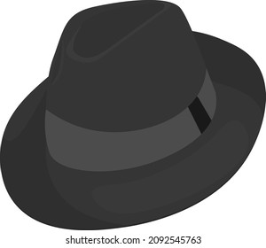 Man hat, illustration, vector on a white background.