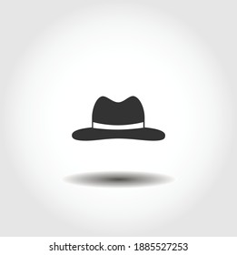 man hat isolated vector icon. clothes design element