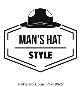 Man hat logo. Simple illustration of man hat vector logo for web