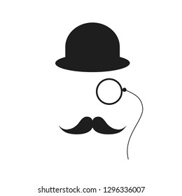 a man in a hat with moustache and Monocle