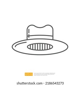 Man Hat Outline Vector Icon