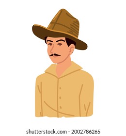 caricatura de hombre con ese retrato