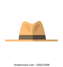 Man hat with ribbon. Vector illustration