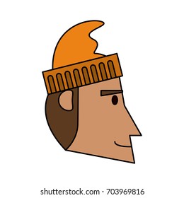 man with hat sideview icon image 